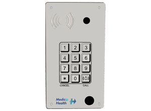 Intercomunicador IP PoE de empotrar con teclado, cámara y lector RFID