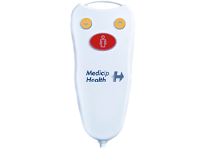 Pulsador de alarma con control de luces