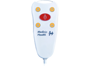 Pulsador de alarma con control de luces y persianas